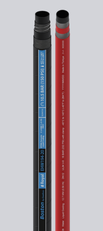 Boston by Danfoss Royal EHW194 液冷軟管（直立雙管示意）