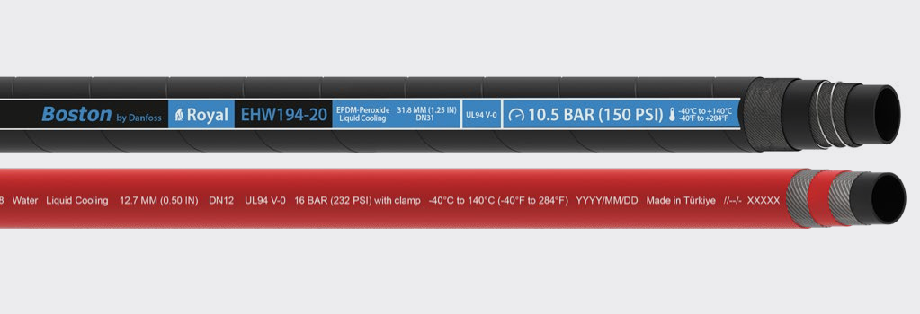 Royal EHW194 軟管示意（黑管與紅管組合）